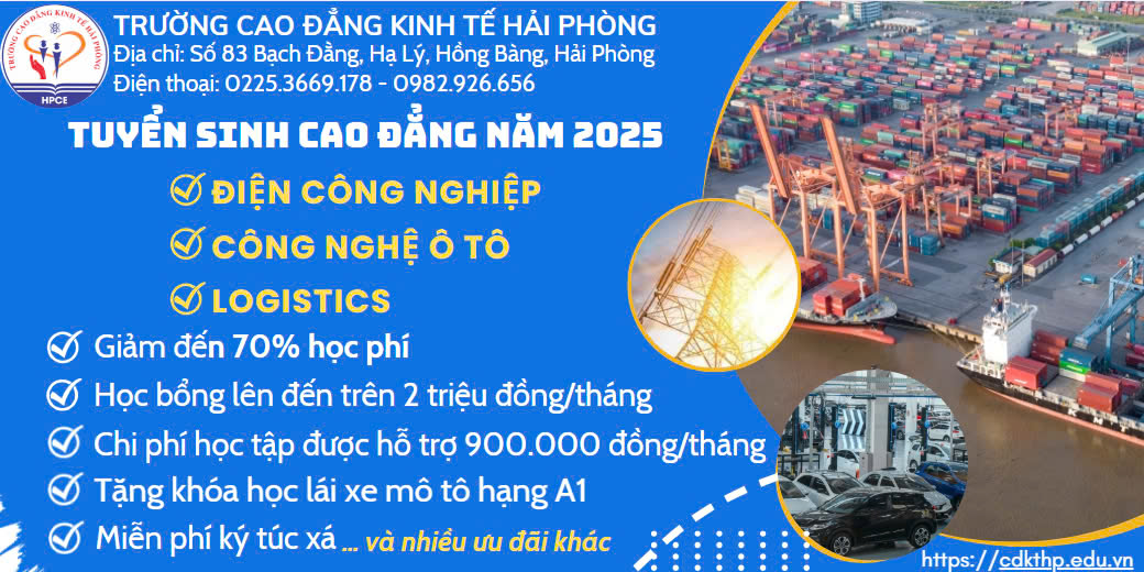 Thông báo tuyển sinh cao đẳng chính quy năm học 2024-2025